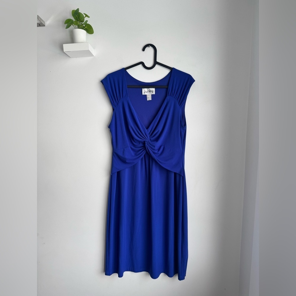 Joseph Ribkoff Royal Blue Twist Front Dress